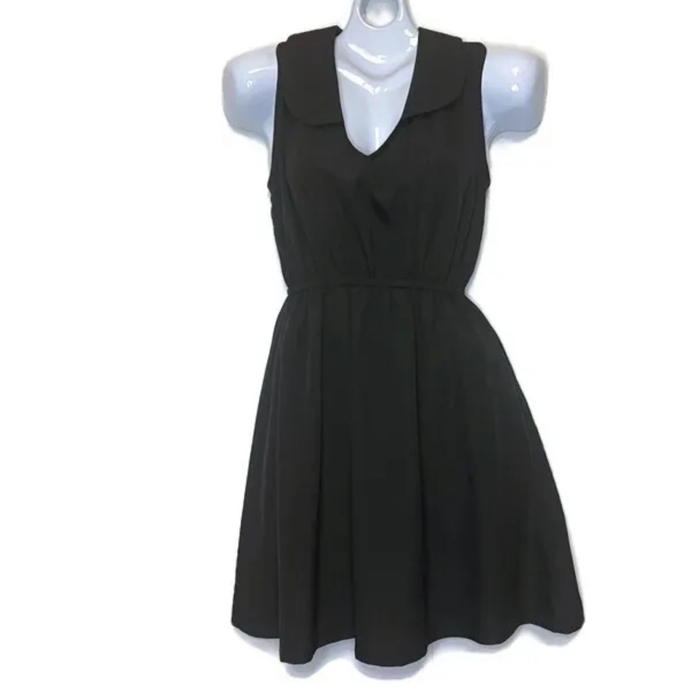 Kardashian Kollection Black Dress S‎ Short Fit & Flare Sleeveless Gothic School